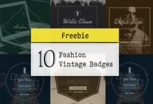 Freebie: 10 Fashion Vintage Badges for Your Projects