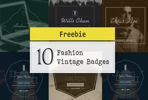 Freebie: 10 Fashion Vintage Badges for Your Projects
