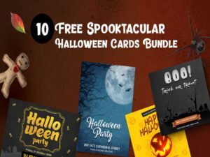 FREEBIE - 10 Spooktacular Halloween Cards Bundle