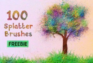 FREEBIE: 100 Paint Splatter Brushes For Fine Print Works