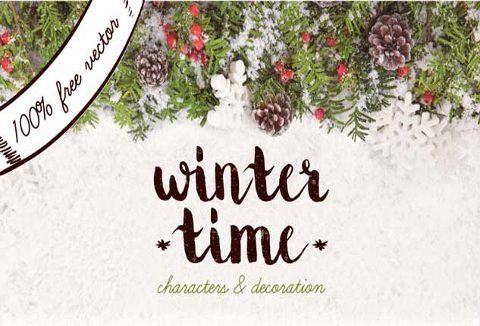 FREEBIE: Winter Characters & Deco Illustrations for Your Next Project