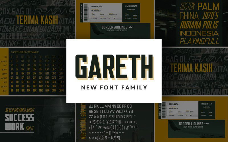 Gareth - New Font Family | Extended License