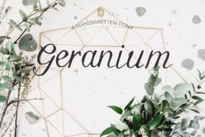 Geranium Font - Freebie - Extended License