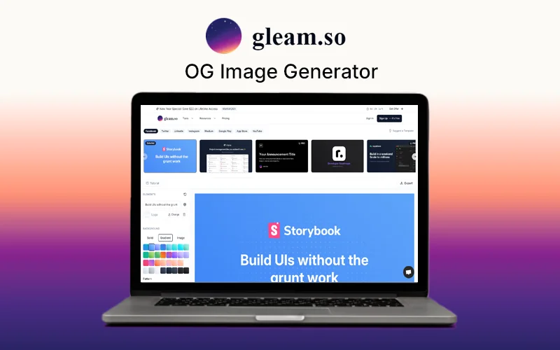 Gleam - OG Image Generator | Lifetime Access