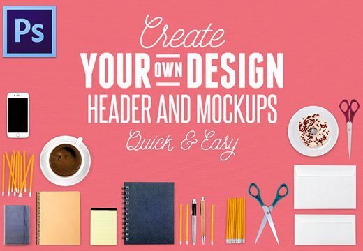 Graphic Design Headers & Mockups Bundle | Extended License