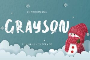 Grayson Fun Brush Typeface - Freebie | Extended License