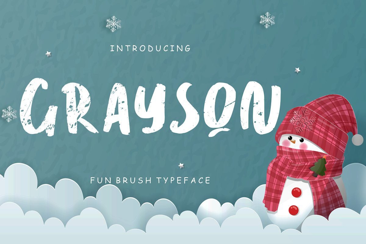 Grayson Fun Brush Typeface - Freebie | Extended License