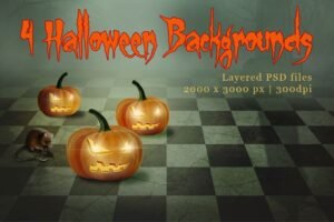Halloween Backgrounds - Freebie | Extended License