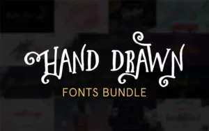 Hand Drawn Fonts Bundle | Extended License