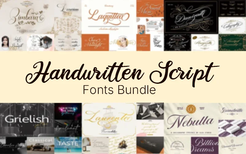 Handwritten Script Fonts Bundle | Extended License