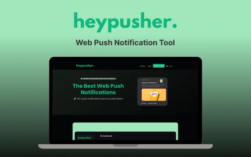 HeyPusher - Web Push Notification Tool | Annual Subscription