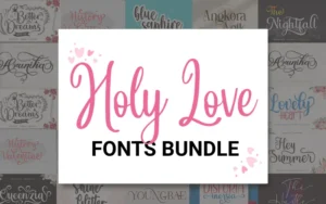 Holy Love Fonts Bundle | Extended Commercial License