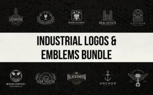 Industrial Logos & Emblems Bundle | Extended License
