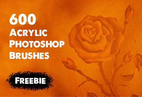 Instant Download 600 Acrylic Photoshop Brushes for FREE