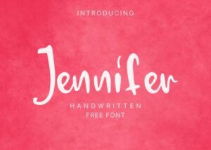 Jennifer Free Font | Extended Commercial License