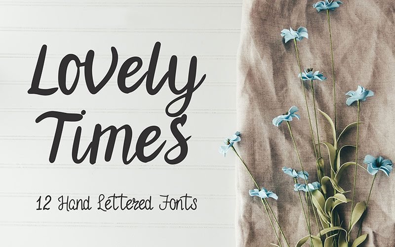 Lovely Times - 12 Hand-Lettered Fonts Bundle | Extended License