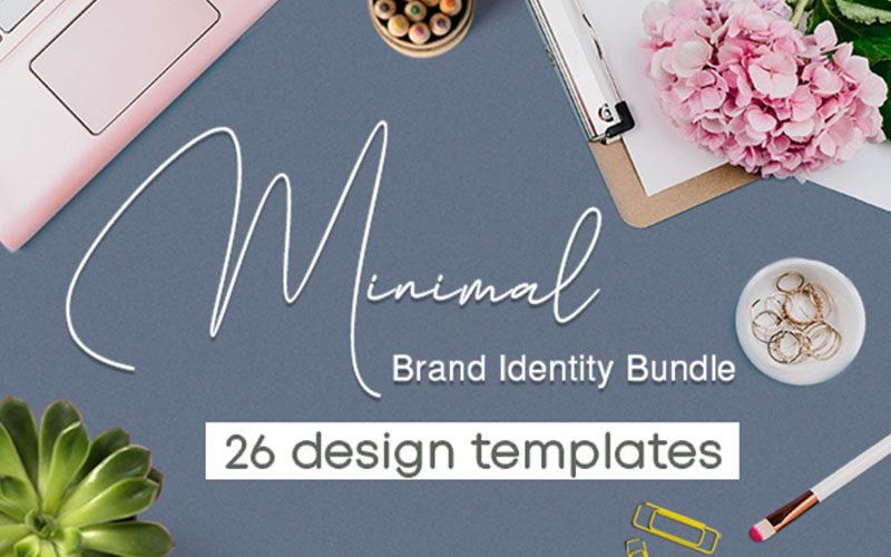 Minimal Brand Identity Templates Bundle - 26 Design Templates