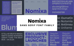 Nomixa Sans Serif Font Family | Extended License
