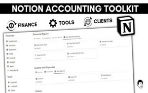 NotionBooks- Editable Accounting Toolkit | Lifetime Access
