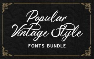Popular Vintage Fonts Bundle | Extended License