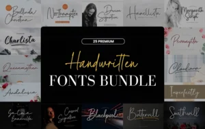 Premium Handwritten Fonts Bundle | Commercial License