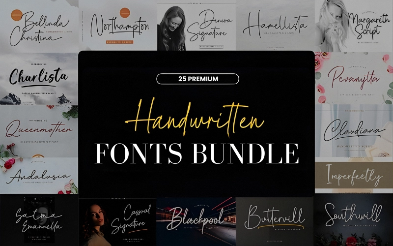 Premium Handwritten Fonts Bundle | Commercial License