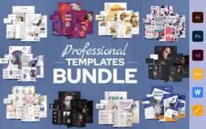 Professional Design Templates Bundle - Brochures, Flyers, Posters & Cards | Extended License