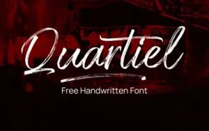 Quartiel - Free Handwritten Font | Extended License