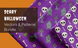 Scary Halloween Vectors & Patterns Bundle | Commercial License
