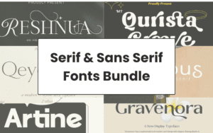 Serif And Sans Serif Font Bundle | Extended Commercial License