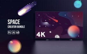 Space Creator - Space Illustrations & Backgrounds Bundle | Extended License