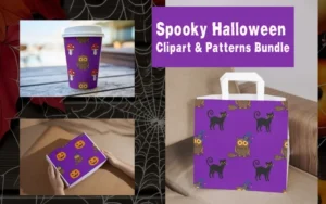 Spooky Halloween Clipart Images & Cute Patterns | Commercial License