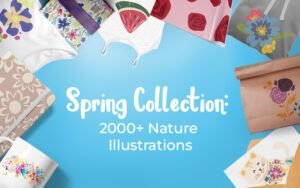 Spring Collection: 2000+ Nature Illustrations | Extended License