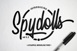 Spydolls Free Font | Extended License