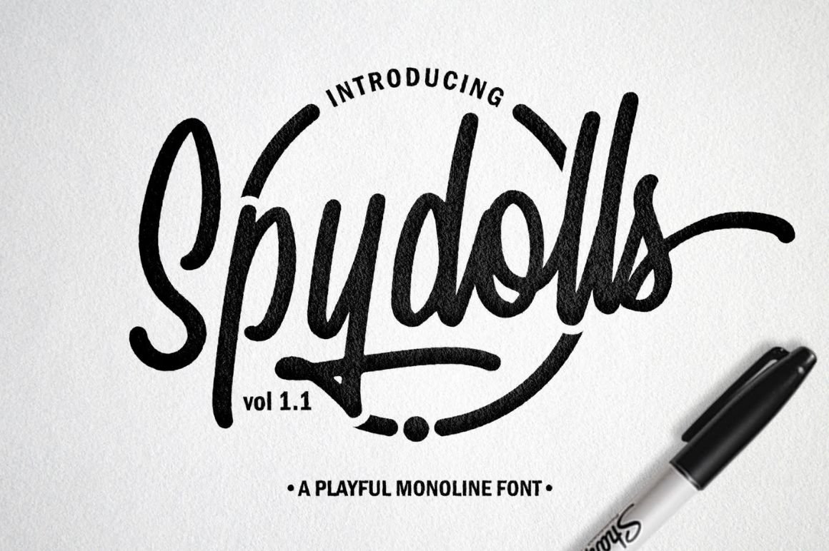 Spydolls Free Font | Extended License