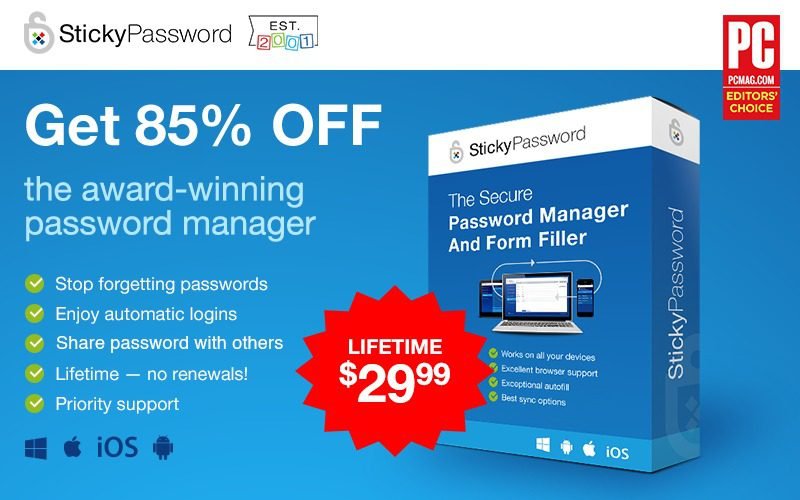 Sticky Password - Your Password Wallet | Lifetime Access