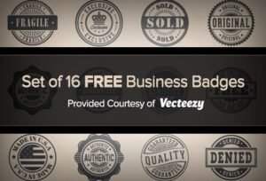 Sunday Freebie: 16 Business Vector Badges