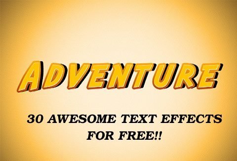 Sunday Freebie: 30 Awesome Text Effects