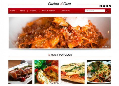 Sunday Freebie: Cucina di Casa Responsive WordPress Template