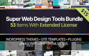 Superb Web Design Tools Bundle with 53 Premium Items | Extended License