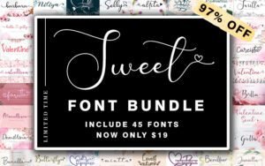 Sweet Fonts Bundle | Extended License