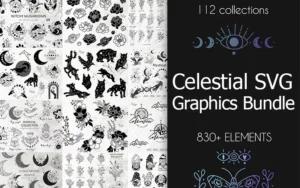 The Big Celestial SVG Graphics Bundle | Extended License