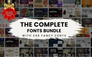 The Complete Fonts Bundle With 248 Fancy Fonts | Extended License