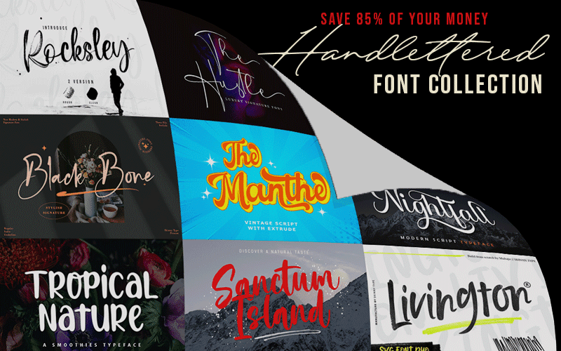 The Hand Lettered Fonts Collection | Commercial License