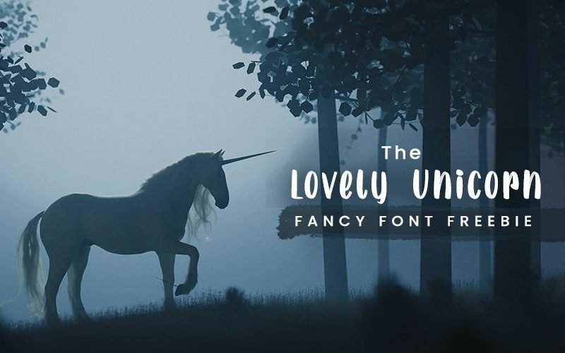 The Lovely Unicorn Fancy Font - Freebie
