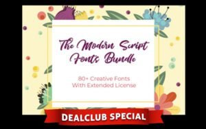 The Modern Script Fonts Bundle - 80+ Elegant Fonts | Extended License