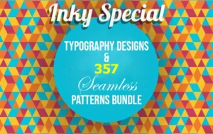 The Typography Designs & 357 Seamless Patterns Bundle | Extended License