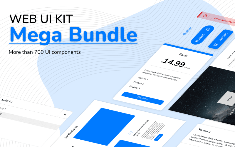 The Ultimate UI Mega Bundle Of 700 Elements | DealClub
