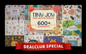 Tiny Joy Kids Vector Bundle Of 600+ Elements | DealClub Exclusive