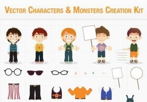 Vector Cartoon Characters Kit | Extended Commercial License